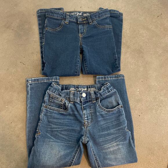 Cat & Jack denim jeans girls 4T straight skinny leg bundle pants - Picture 6 of 6